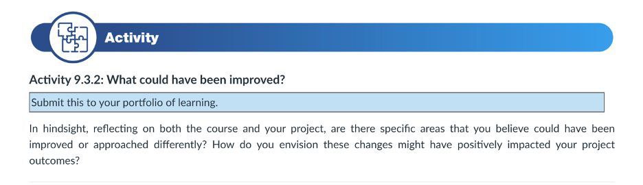 Project Reflection Session